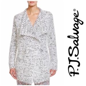 PJ Salvage Fuzzy Cardigan Cream White Size Large Teddy Coat Cardigan